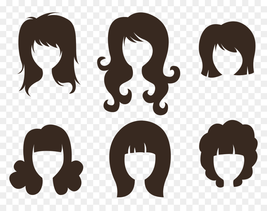 Comb Hairstyle Silhouette - Hairstyle Cartoon Png, Transparent Png - hairstyle png