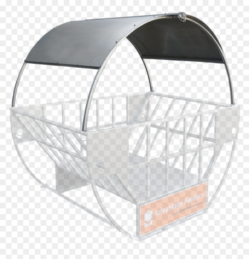 Hay Feeder Roof For Cradle Hay Feeder - Galvanized Round Bale Feeder With Roof, HD Png Download - hay png