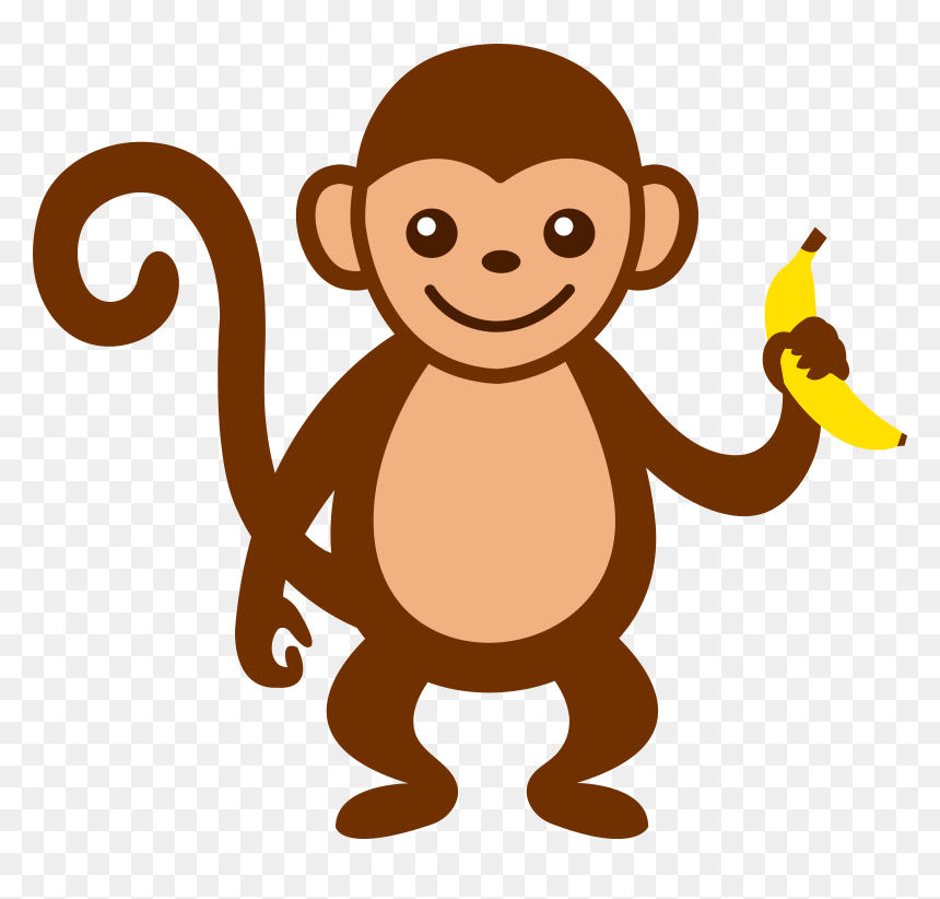 Clipart Of Monkey, Q And Require - Transparent Monkey Clipart, HD Png Download - upside down cross png