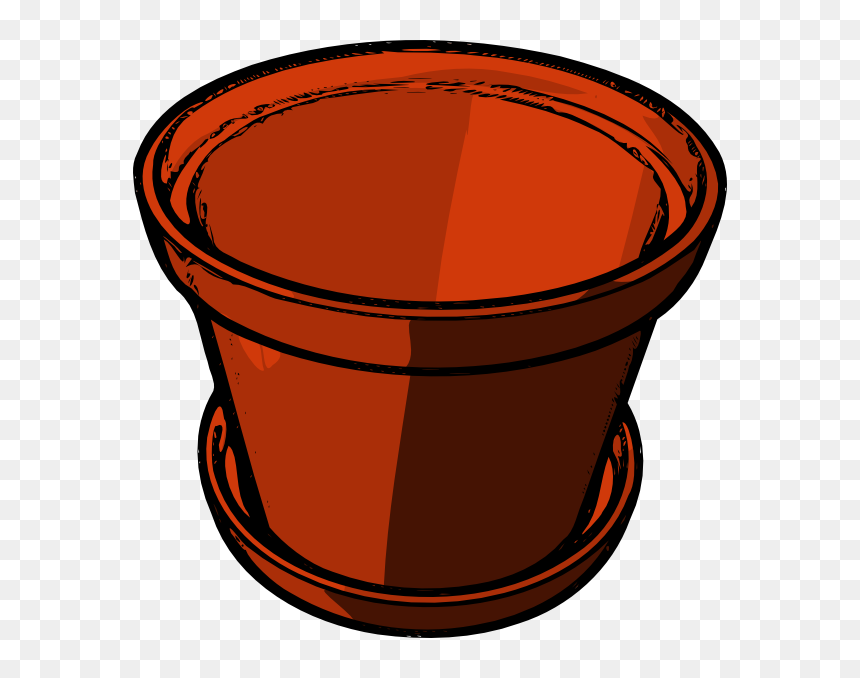Empty Flowerpot Clip Art At Clker - Pot Clipart, HD Png Download - flower pot png