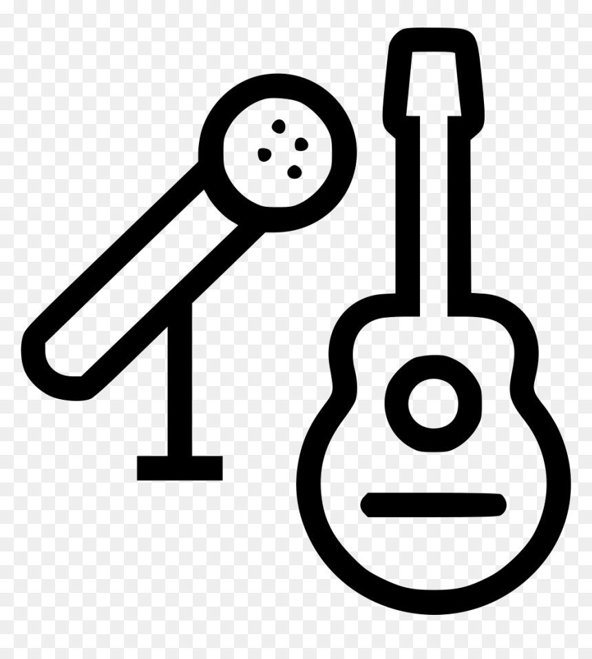 Guitar And Mic Comments - Transparent Png Icon Mic Png, Png Download - microphone icon png