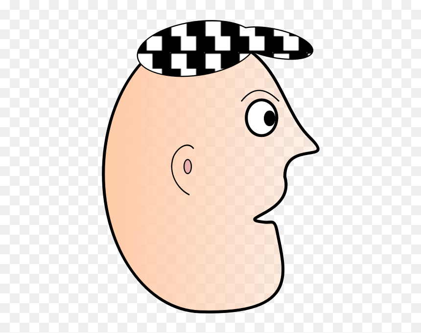 Checkered Hat Face - Cara Em Caricatura, HD Png Download - shocked face png