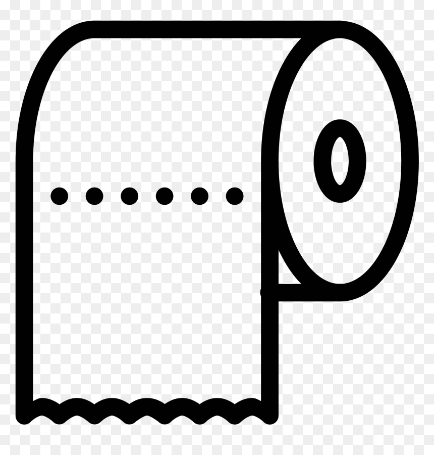 Toilet Paper Icon - Toilet Paper Clipart Black And White, HD Png Download - paper icon png