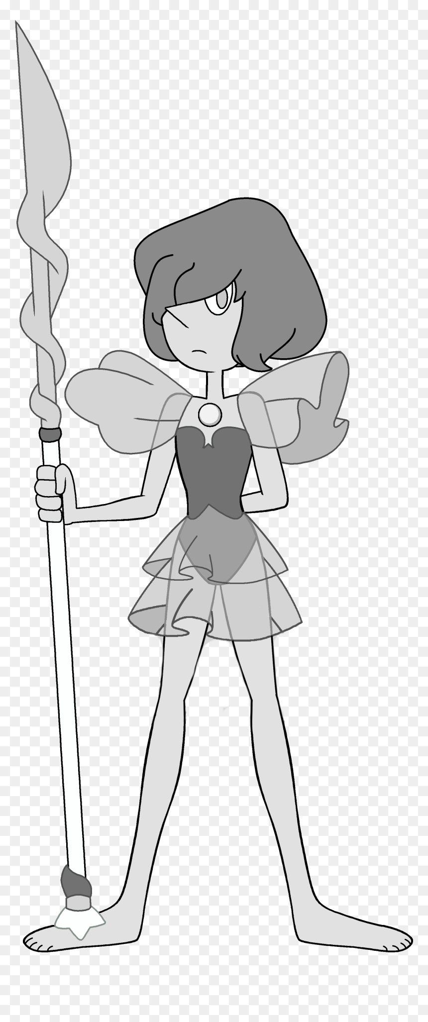 Grey Pearl By Theetis - Pearl Sketch Steven Universe, HD Png Download - steven universe pearl png