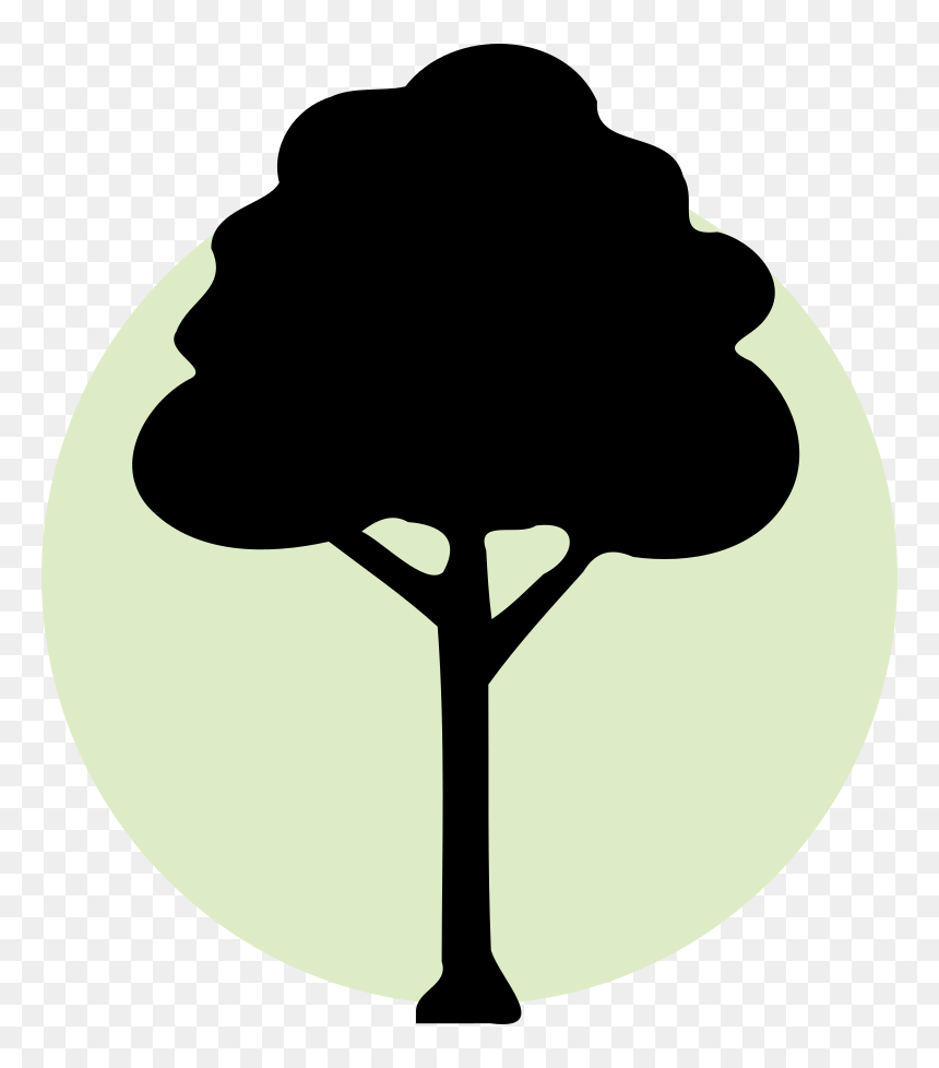Transparent Almond Tree Clipart - Tree Icon Png Black, Png Download - tree icon png