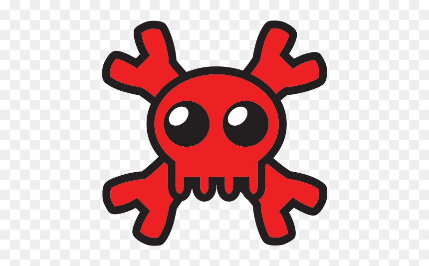 Cartoon Red Skull Png, Transparent Png - red skull png