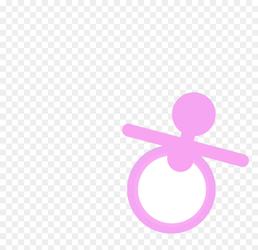 Pacifier Clipart Front - Circle, HD Png Download - pacifier png