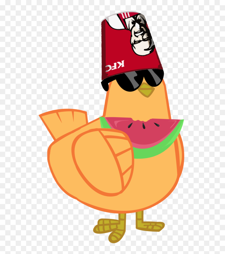 Cartoon Chicken With Glasses - Scootaloo Chicken, HD Png Download - swag glasses png