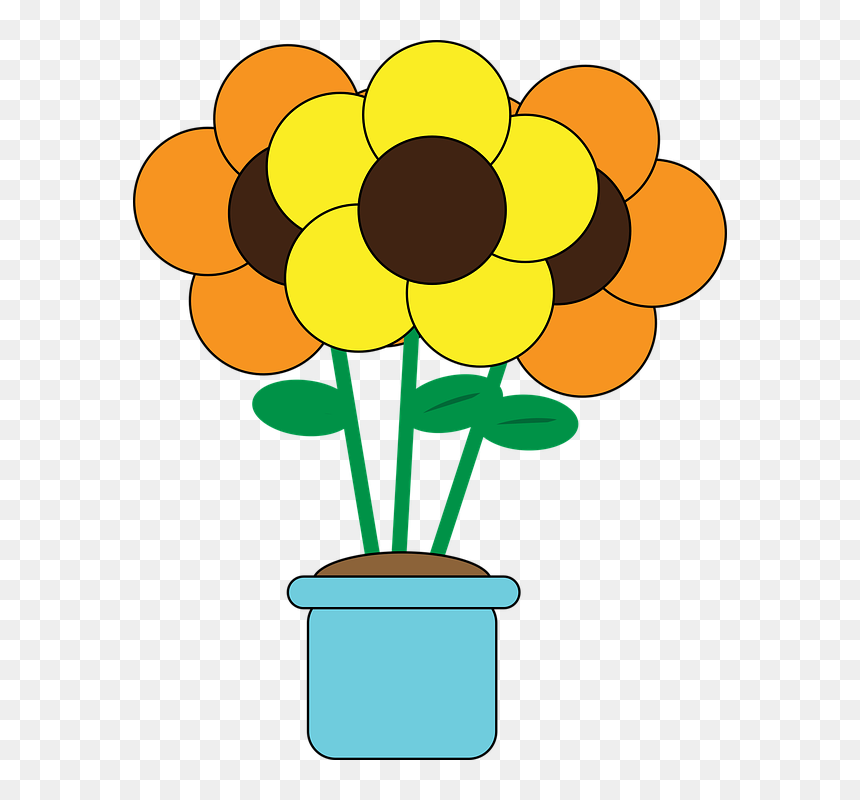 Blumentopf Mit Blumen, HD Png Download - flower pot png