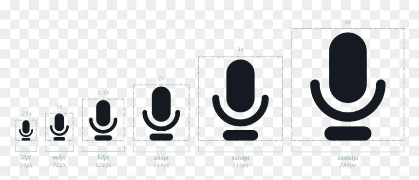Icon Of A Microphone Scaling From Smallest Image To - Icon Smallest, HD Png Download - microphone icon png