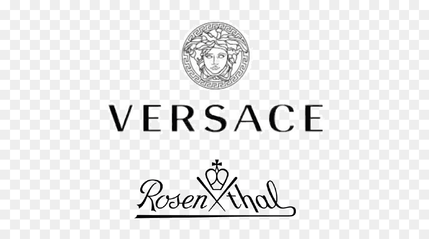 Line Art, HD Png Download - versace logo png