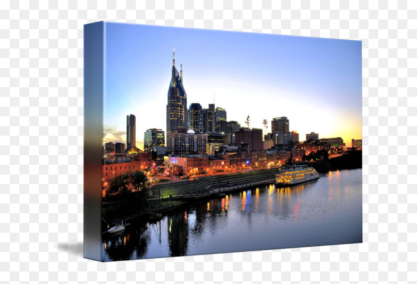 Nashville Skyline Cityscape Art Photography - Nashville, HD Png Download - nashville skyline silhouette png