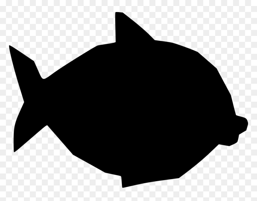 Big Fish Silhouette, HD Png Download - fish silhouette png