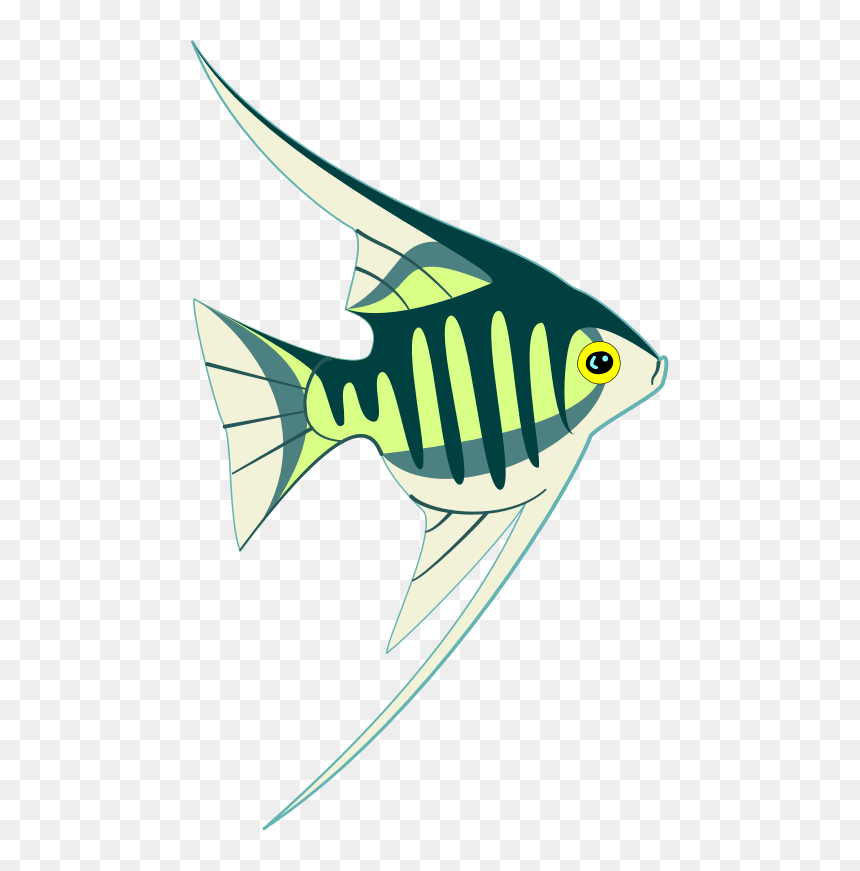 A Tropical Fish - Ikan Tropis, HD Png Download - fish silhouette png