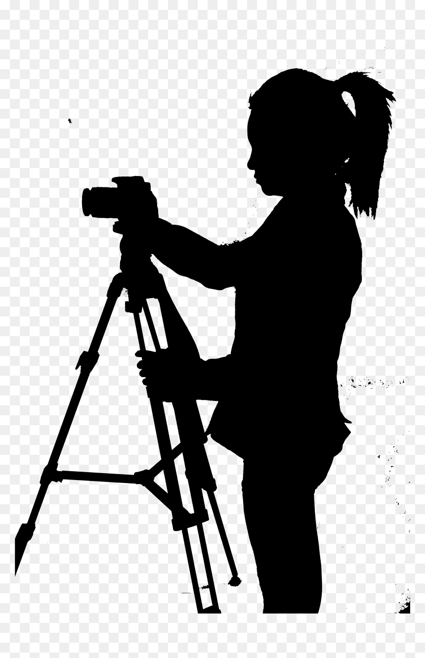 Child With A Camera Silhouette, HD Png Download - camera silhouette png