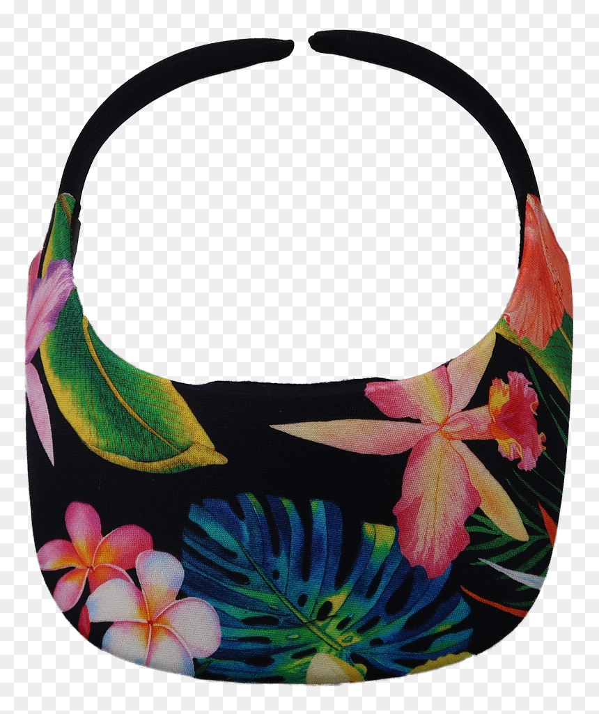 Yellow/black Tropical Floral Original Size Visor - Tote Bag, HD Png Download - tropical flower png
