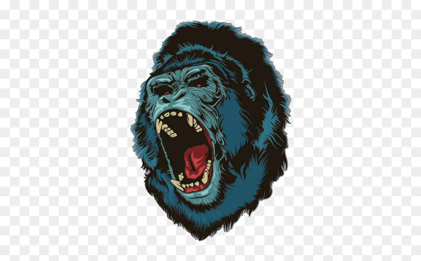 Gorilla Angry, HD Png Download - screaming png