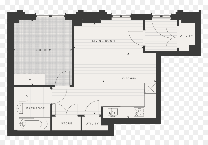 Floor Plan, HD Png Download - north arrow architecture png