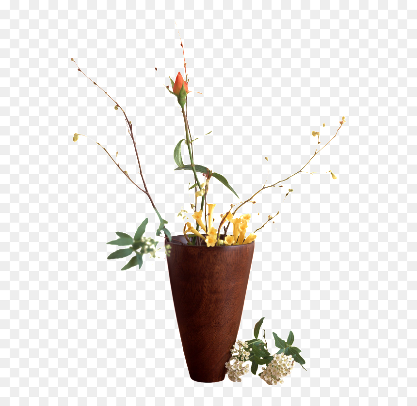Retro Flower Pot Transparent - Flowerpot, HD Png Download - flower pot png