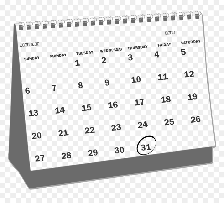 Free Calendar Cliparts Background, Download Free Clip - Calendar Clipart Black And White, HD Png Download - empty calendar png