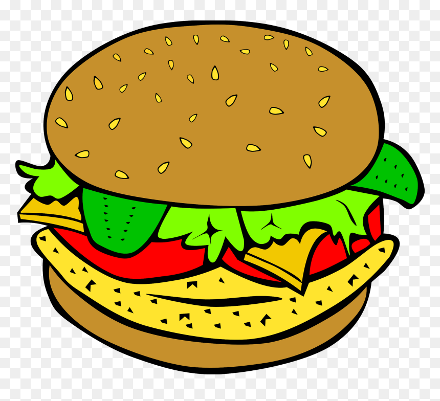 Protein Clipart Poultry Food - Hamburger Clipart, HD Png Download - veg burger png