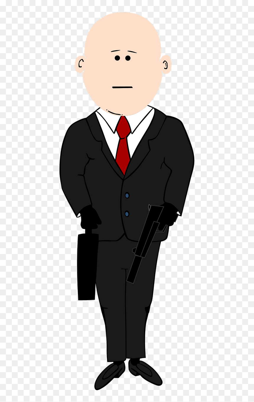 Cartoon Man In Suit, HD Png Download - assassin png