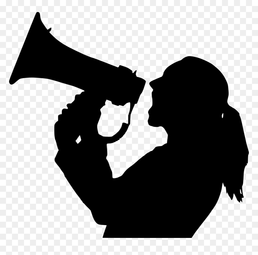 Free Photo Justice Scales Scale Balance Silhouette - Woman Megaphone Silhouette, HD Png Download - screaming png
