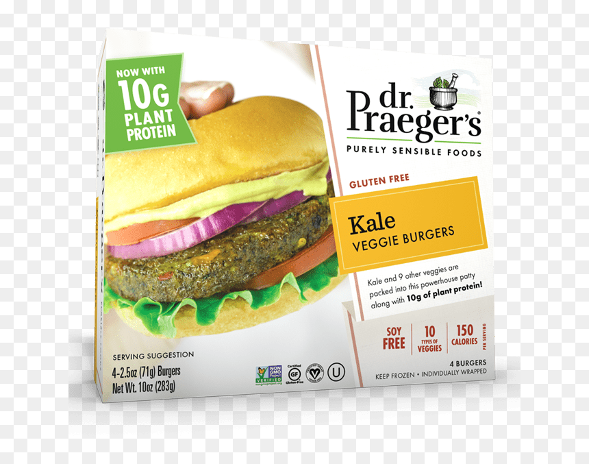 Praeger"s Kale Veggie Burgers Package - Dr Praeger's Mushroom Risotto Burger, HD Png Download - veg burger png