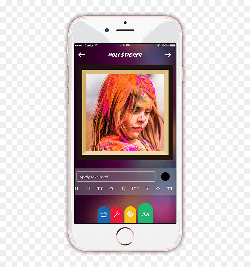 Portfolio - Smartphone, HD Png Download - holi text png