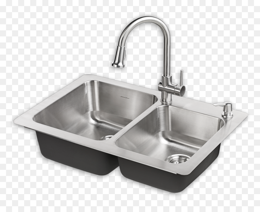 Montvale 33 X 22 Kitchen Sink With Faucet - Kitchen Sink American Standard, HD Png Download - steel png