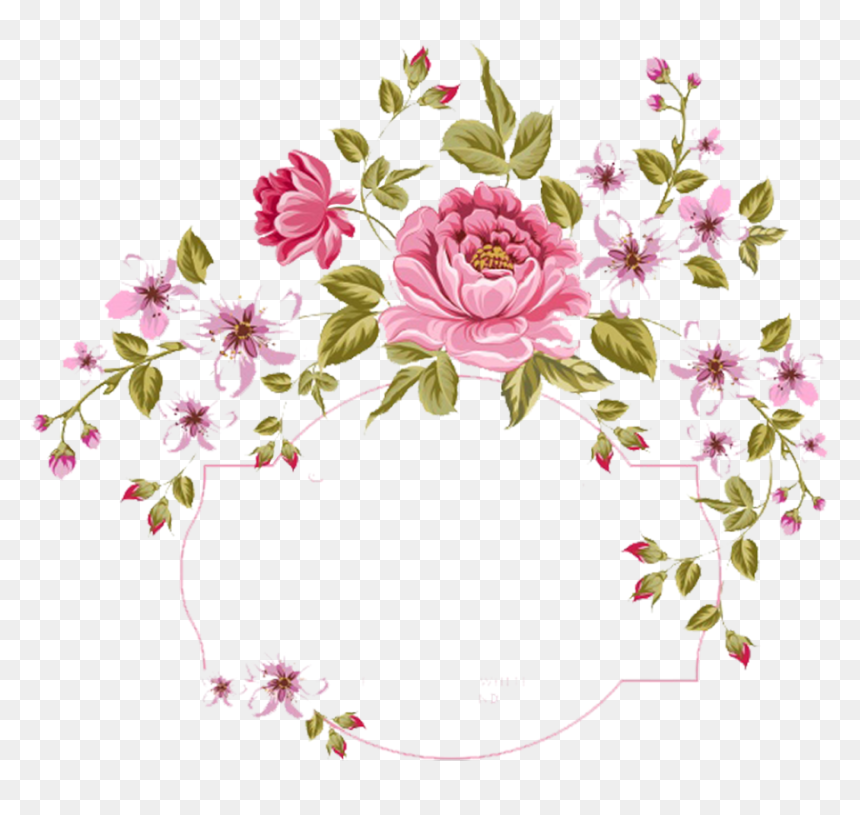 Flowers Background For Text , Png Download - Clipart Flower Garland, Transparent Png - png flowers background images