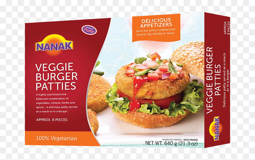 Nanak Veggie Burger Patties, HD Png Download - veg burger png