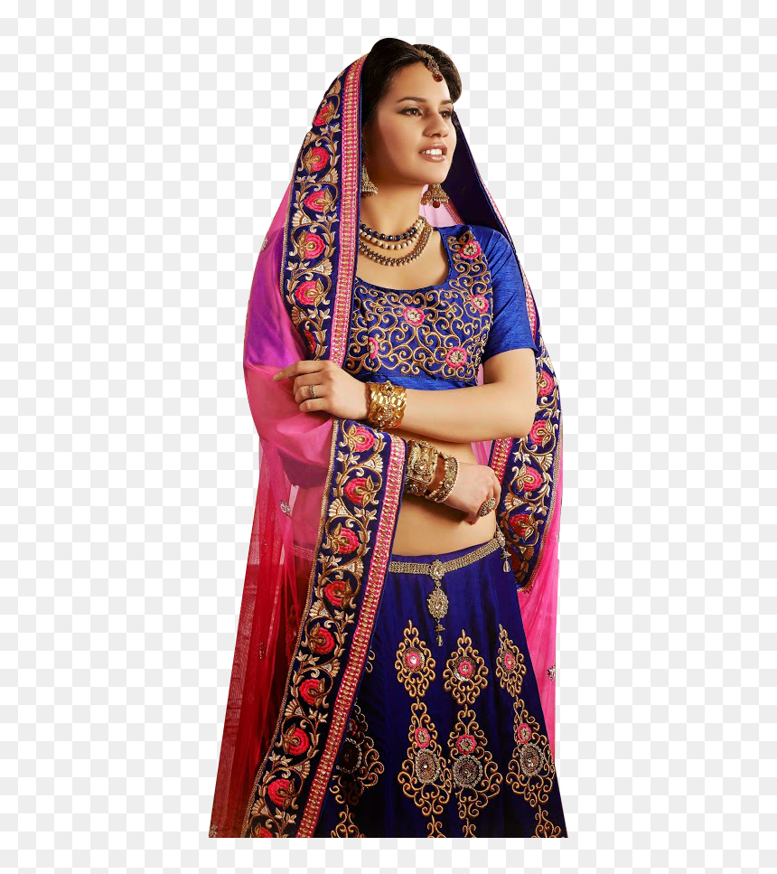 Bridal Sarees & Lehengas - Velvet, HD Png Download - lehenga png