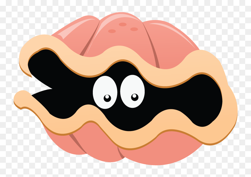 Circle Tags L Il - Cute Cartoon Marine Animals, HD Png Download - clam png