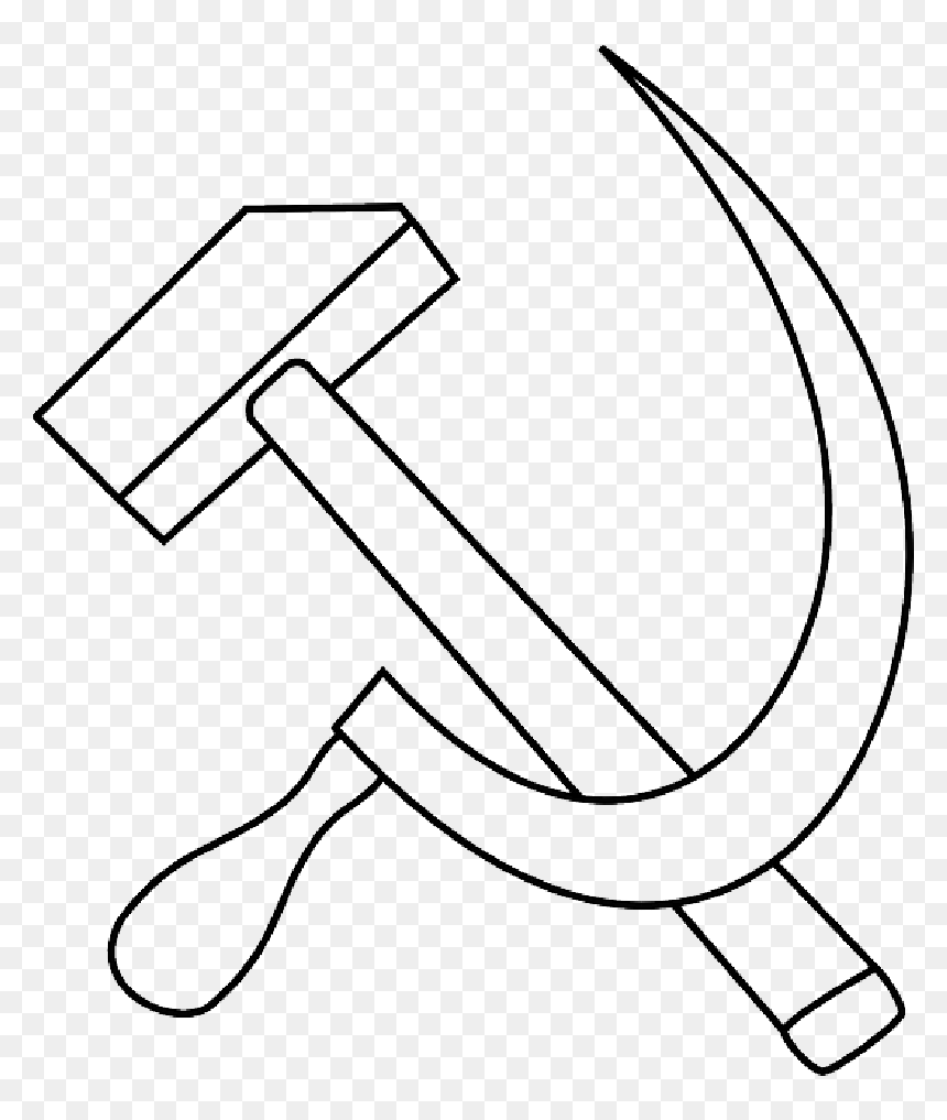 Black, Outline, White, Tools, Hammer, Hardware, Knife - Hammer And Sickle Drawing, HD Png Download - hardware tools png