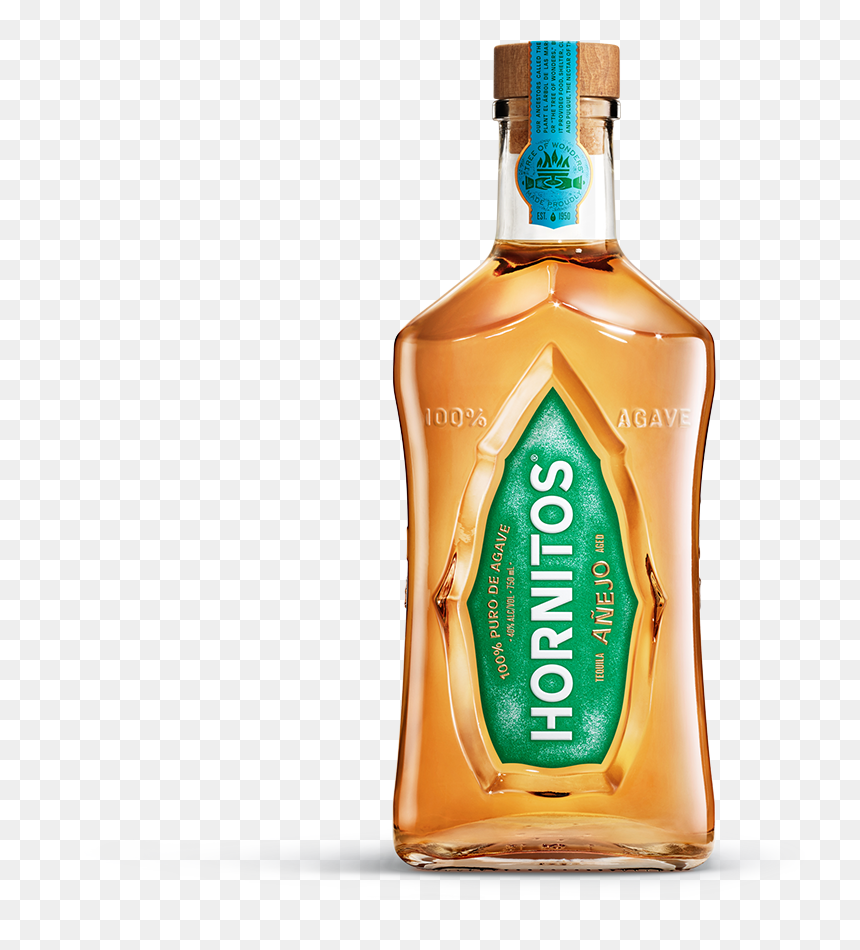 Bottle Anejo Standing - Tequila Hornitos Plata, HD Png Download - tequila png