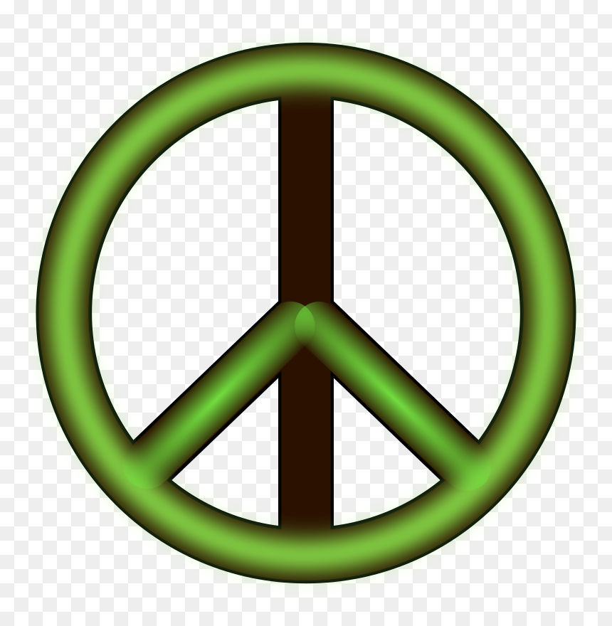 3d Peace Symbol - Peace Sign Clipart, HD Png Download - rupee symbol 3d png