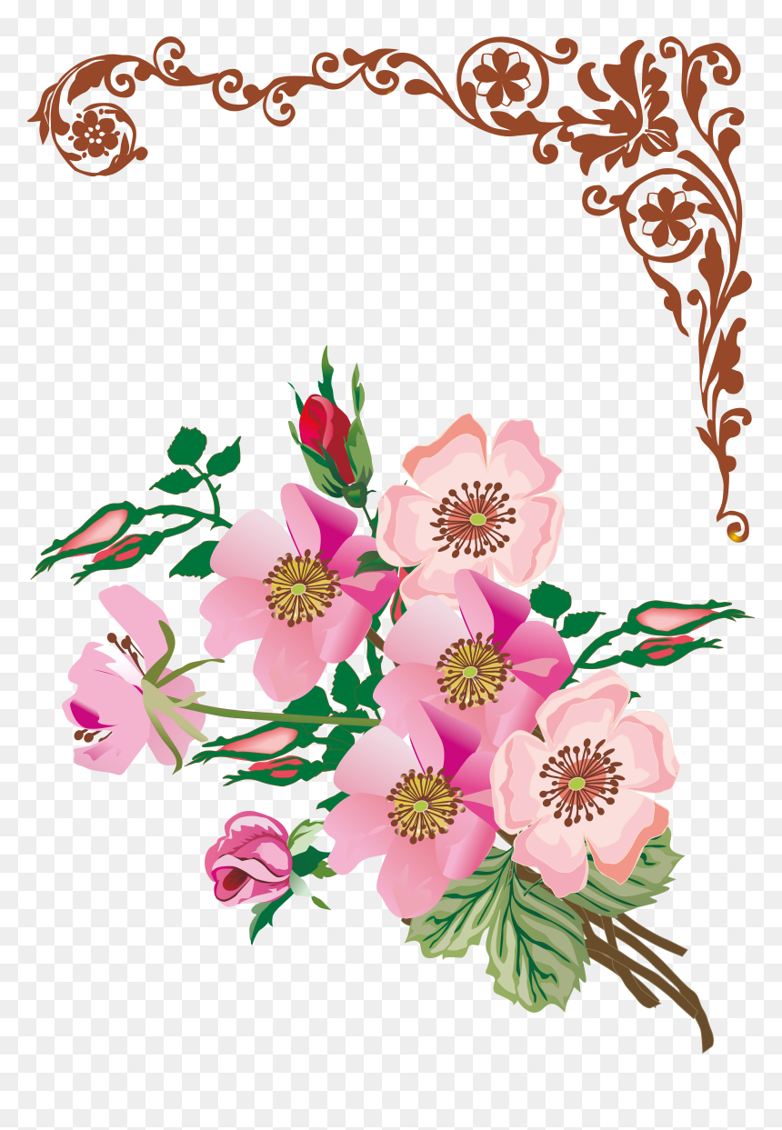 Floral Design Flower, HD Png Download - floral design png file
