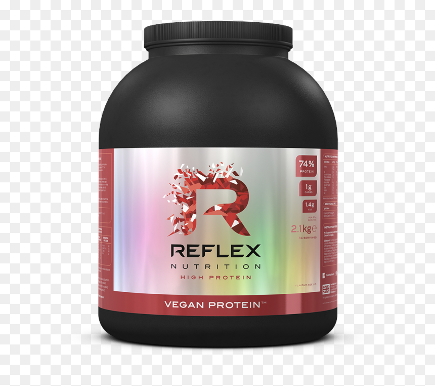 Reflex 100% Native Whey Strawberries & Cream 1.8kg, HD Png Download - vegan png