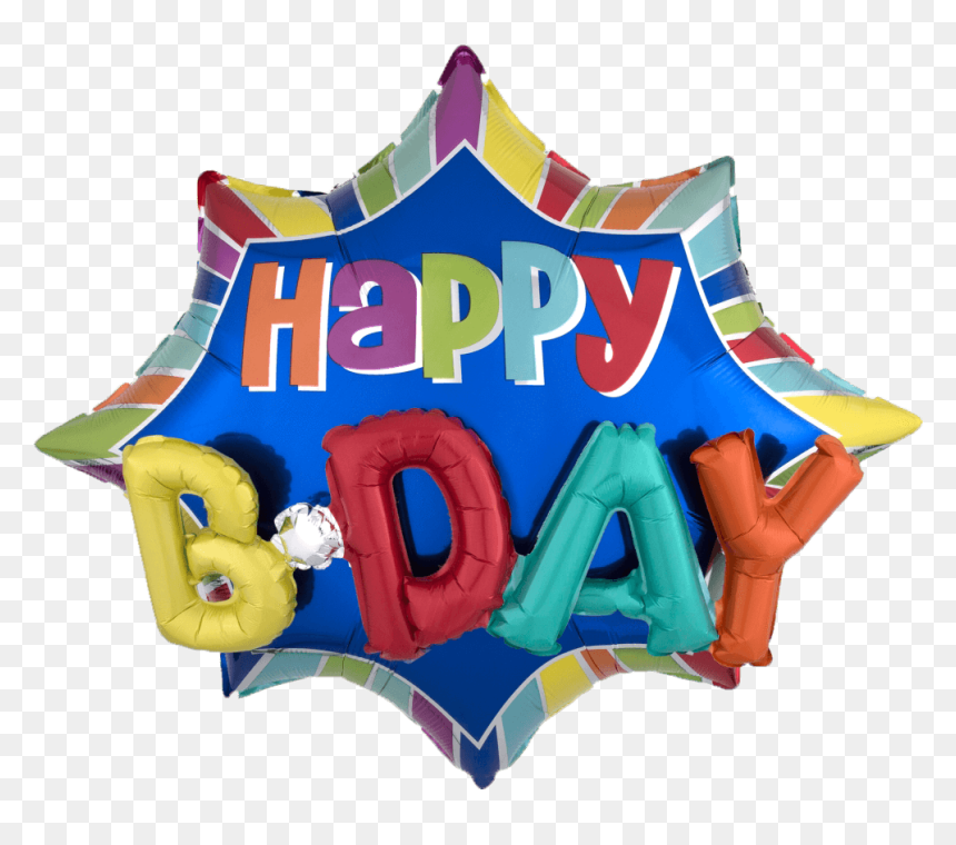 Happy Birthday Burst 3d Bday - Inflatable, HD Png Download - happy birthday png images 3d