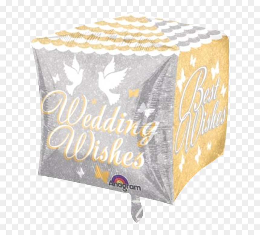 Wedding Wishes Cubez Foil Balloon - Anagram, HD Png Download - wedding wishes png