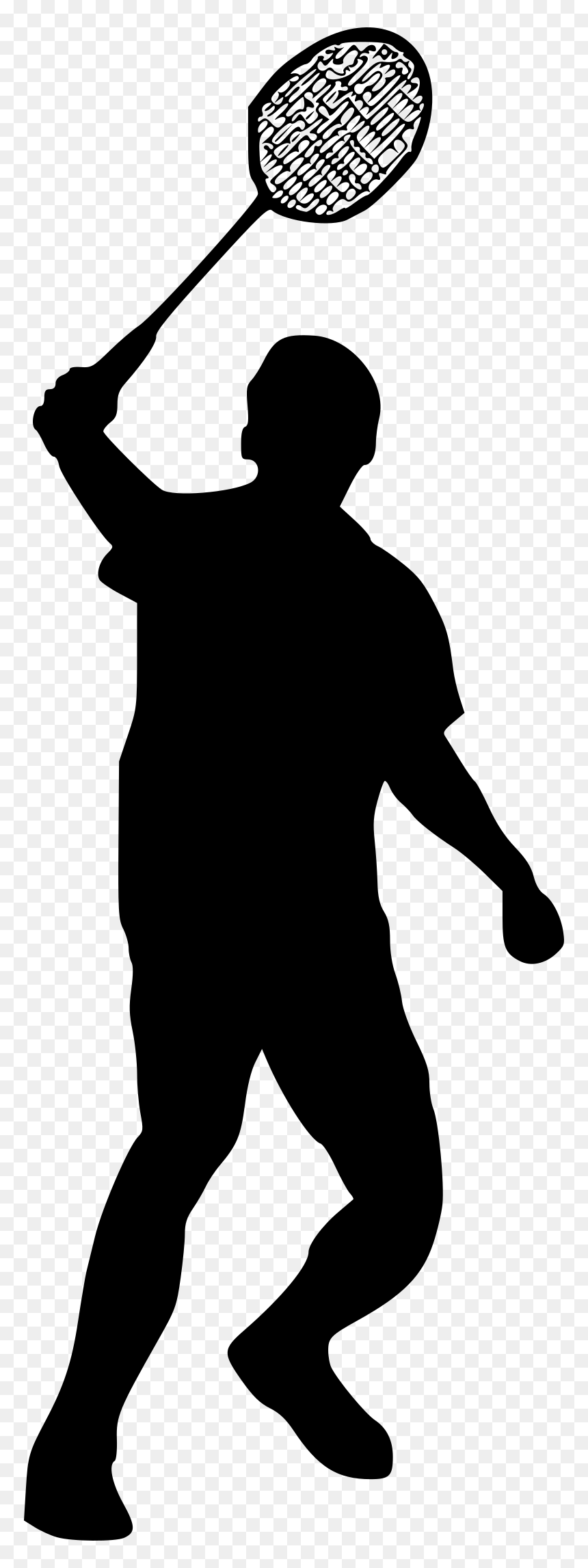 8 Badminton Silhouette - Transparent Background Badminton Silhouette Png, Png Download - badminton player png