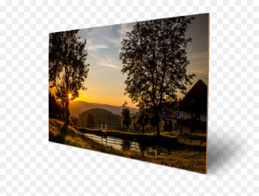 Mountain Sunset Scenery, HD Png Download - scenery png