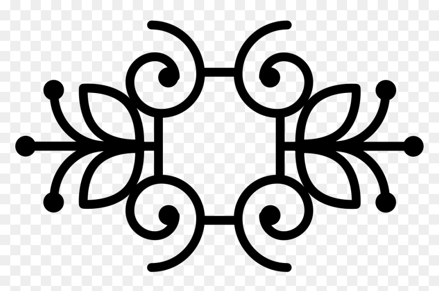 Floral Design With Butterflies And Vines Mirror Effect - Design, HD Png Download - floral design png file