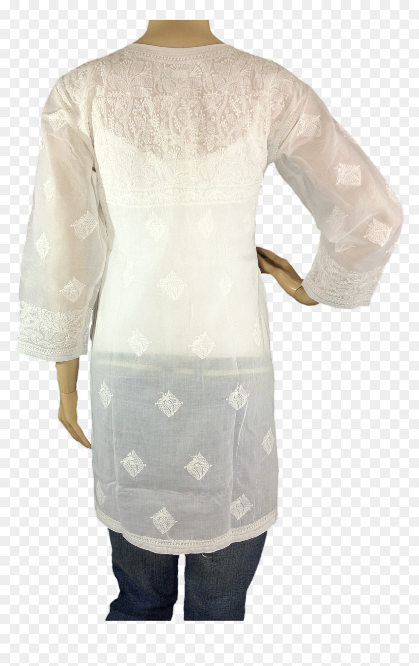 Http - //www - Chikirpolo - Kurti Fwnctnwht003676 Back - Lace, HD Png Download - kurti png