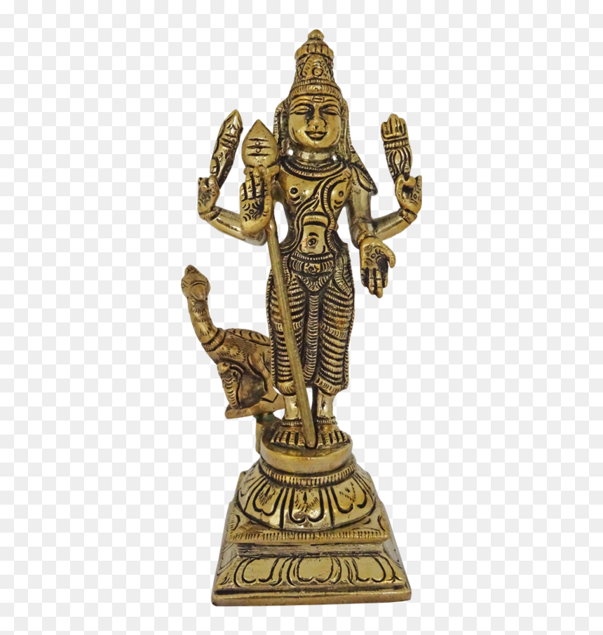 Lord Murugan Brass Statue, 3 X 8 Inch, Vgo Cart,3x8inch,handmade - Mahadeva Malai Temple, HD Png Download - murugan god png