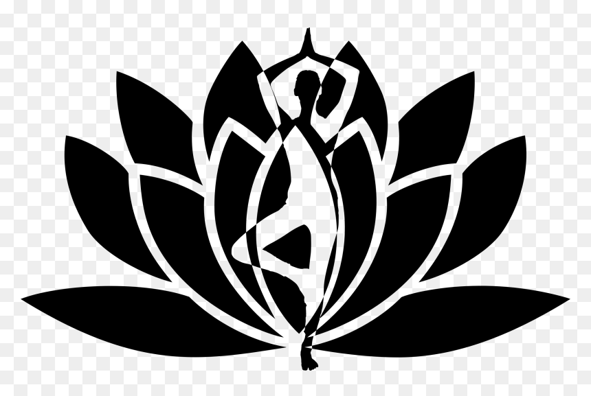 Lotus Flower Yoga Clipart, HD Png Download - namaste hands clipart png
