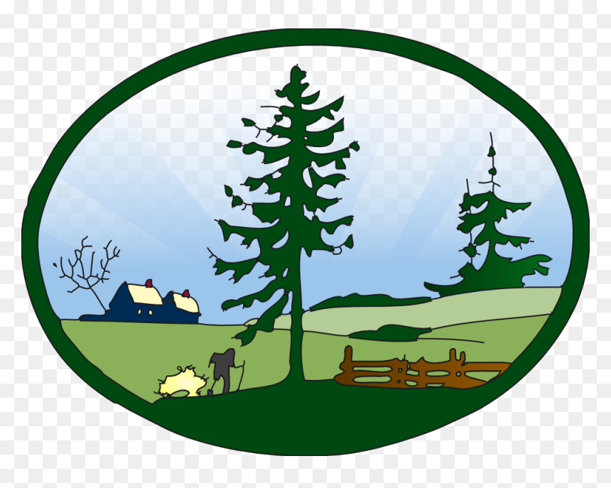 Tree Scene Clipart Clip Royalty Free Download Onlinelabels - Free Clip Art Nature, HD Png Download - scenery png
