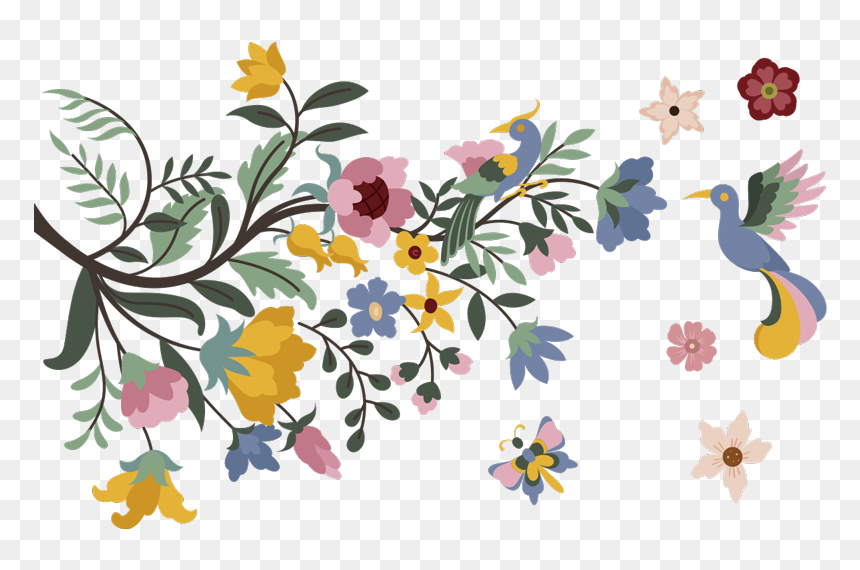 Comic Frühlingsblume, HD Png Download - colourful floral design png