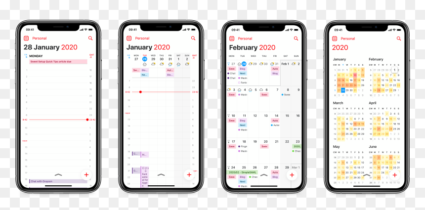 Fantastical 3 Month View, HD Png Download - iphone mobile png